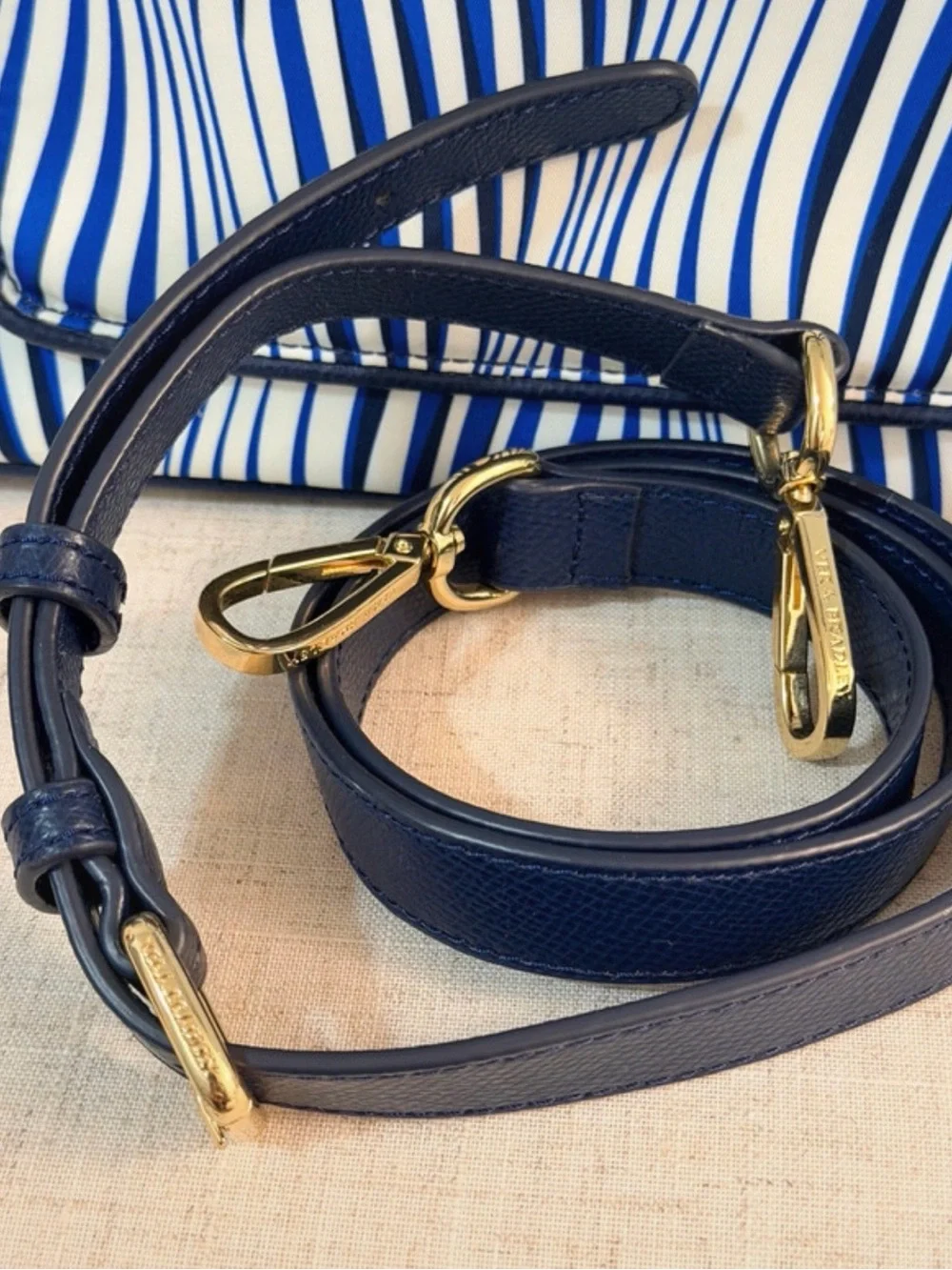 Vera Bradley Blue and White Wave Satchel